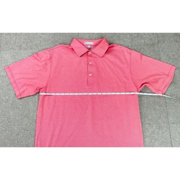Peter‎ Millar Vintage Men's Button Up Short Sleeve Golf Polo Shirt Size L - Picture 10 of 12